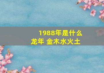 1988年是什么龙年 金木水火土